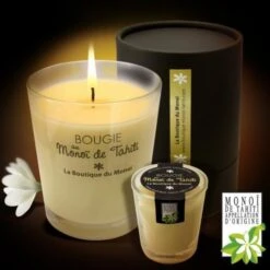 Lot 4 Bougies Au Monoi Ao Tahiti Parfum Paradis 180g -Monoï Boutique Lot 4 bougies au monoi ao tahiti parfum paradis 180g 3