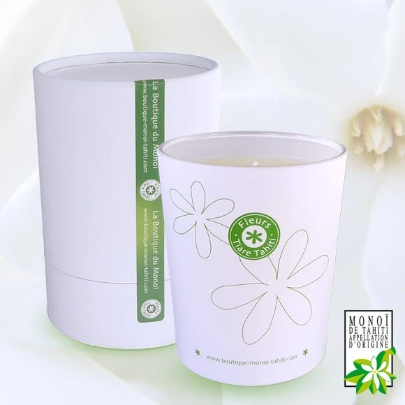 Coffret Bougie Monoi Parfumee Aux Fleurs De Tiare Tahiti 180g 1 Coffret Bougie Monoi Parfumee Aux Fleurs De Tiare Tahiti 180g