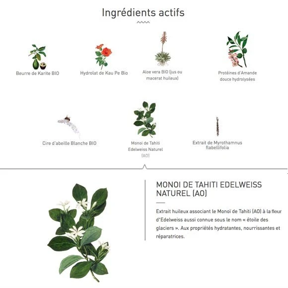 Eq Bio Creme Visage Cold Cream Monoi Edelweiss 50ml 3 Eq Bio Creme Visage Cold Cream Monoi Edelweiss 50ml – Image 3