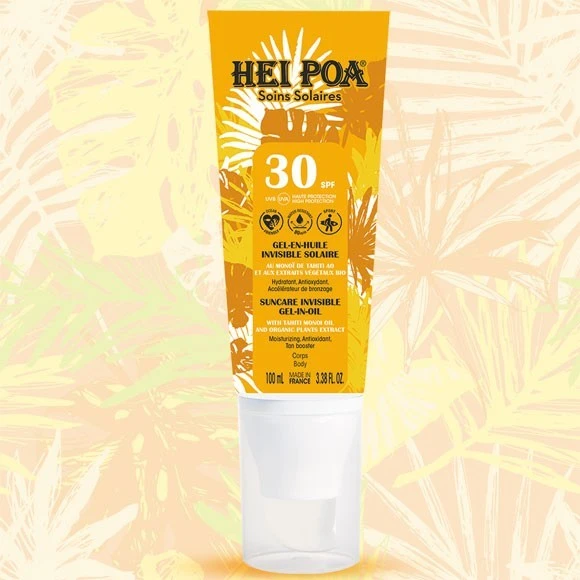 Gel En Huile Solaire Invisible 100mL Monoi Hei Poa SPF30 1 Gel En Huile Solaire Invisible 100mL Monoi Hei Poa SPF30