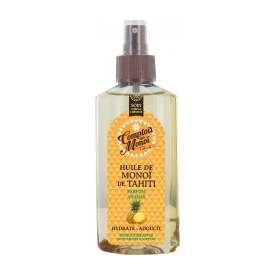 Devant -Monoï Boutique huile monoi ananas 100ml comptoir des monoi