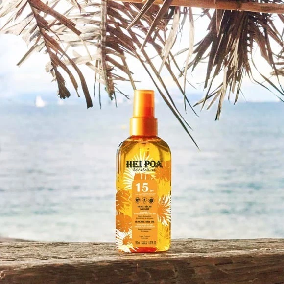 Huile Seche Solaire 150mL Monoi Hei Poa SPF15 5 Huile Seche Solaire 150mL Monoi Hei Poa SPF15 – Image 5