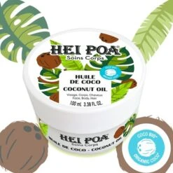 Huile Vierge De Coco Bio Hei Poa 100ml -Monoï Boutique huile vierge de coco bio hei poa 100ml 2