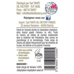 Huile Vierge De Tamanu 30ml Spray Tevi Raiatea -Monoï Boutique huile vierge de tamanu 30ml spray tevi raiatea 2