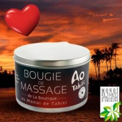 Mini Bougie De Massage Monoi Ao Tahiti Parfum Paradis 35g