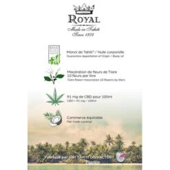 Monoi Royal Tahiti Cbd Parfum Fleur De Chanvre Verre 100ml -Monoï Boutique monoi royal tahiti cbd parfum fleur de chanvre verre 100ml 3