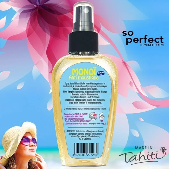 Monoi Tevi Tahiti Anti Moustique Huiles Essentielles 120ml 3 Monoi Tevi Tahiti Anti Moustique Huiles Essentielles 120ml – Image 3