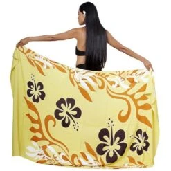 Pareo Bali Art Fait Main Fleurs Hibiscus Aute 8008