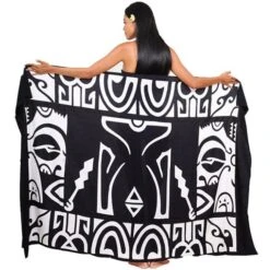 Pareo Bali Art Fait Main Tribal Polynesien Tiki 8461
