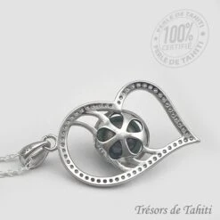 Pendentif Coeur De Perle De Tahiti Chaine Argent TT423 -Monoï Boutique pendentif coeur de perle de tahiti chaine argent tt423 2