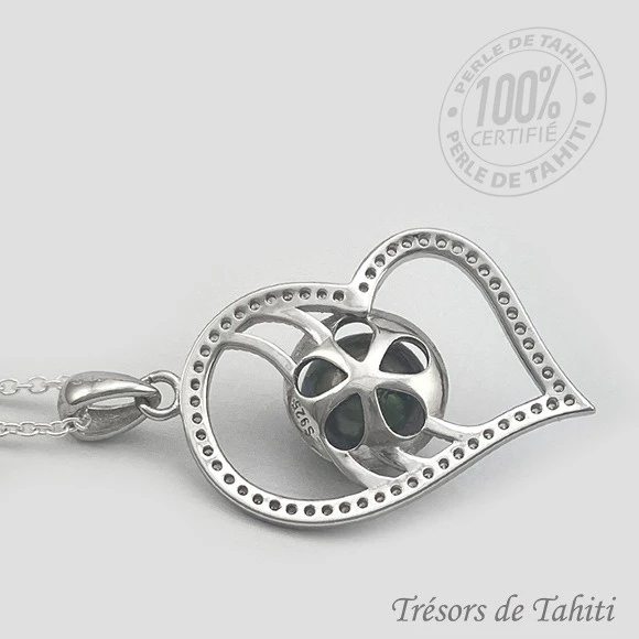 Pendentif Coeur De Perle De Tahiti Chaine Argent TT425 3 Pendentif Coeur De Perle De Tahiti Chaine Argent TT425 – Image 3