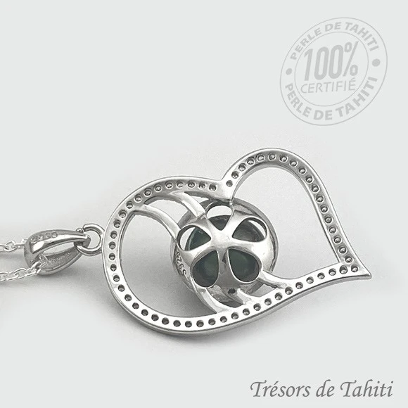 Pendentif Coeur De Perle De Tahiti Chaine Argent TT426 3 Pendentif Coeur De Perle De Tahiti Chaine Argent TT426 – Image 3
