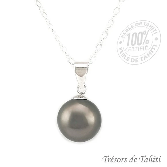 Pendentif Perle De Tahiti Semi Ronde Chaine Argent Tt179 1 Pendentif Perle De Tahiti Semi Ronde Chaine Argent Tt179