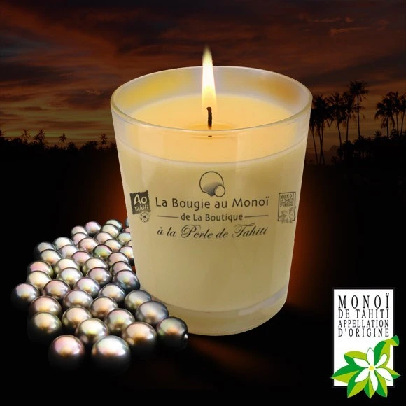 Une Perle De Tahiti Dans La Bougie Au Monoi Ao 180g 1 Une Perle De Tahiti Dans La Bougie Au Monoi Ao 180g